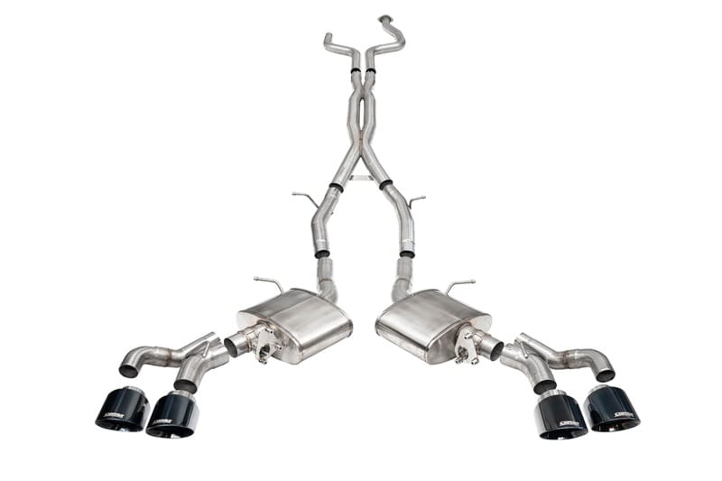 CORSA Performance — 3in. Cat-Back Exhaust with Dual Mode Active Exhaust; Corsa Double X-Pipe; Dual R