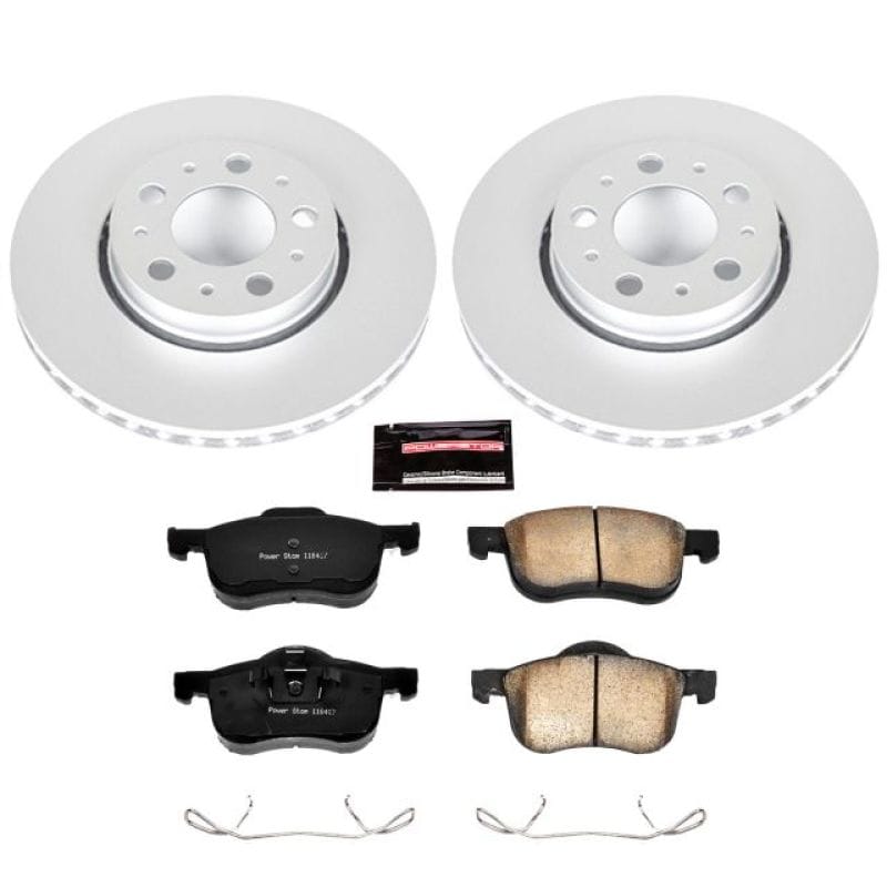 PowerStop — Genuine Geomet Coated Rotor and Carbon-Fiber Ceramic Brake Pad Kit