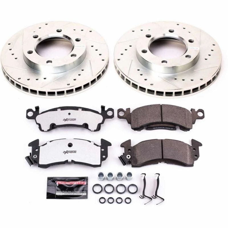 PowerStop — Z26 Street Performance Ceramic Brake Pad and Drilled & Slotted Rotor Kit