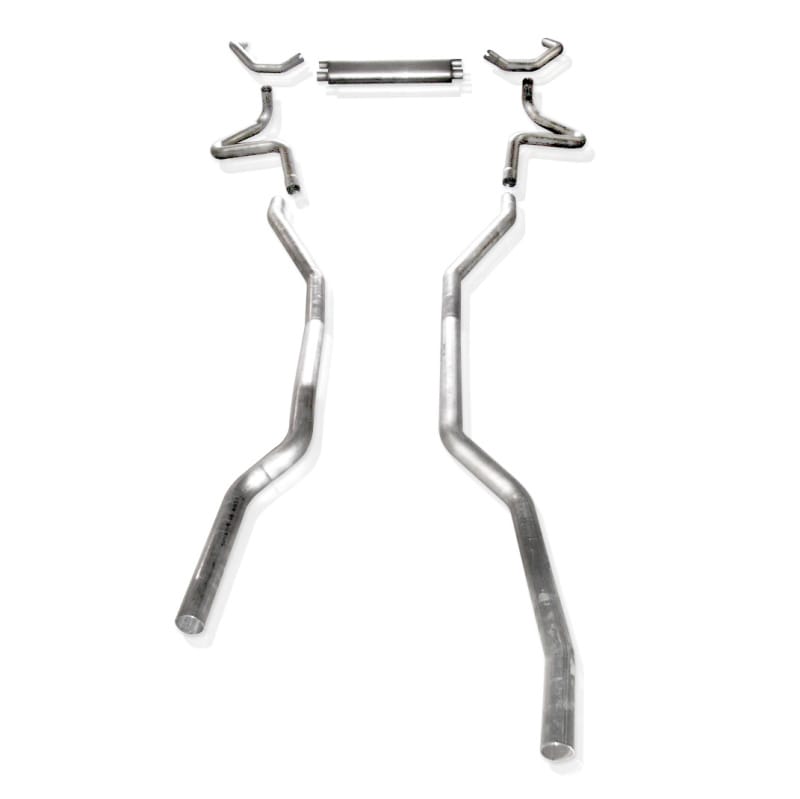 Stainless Works — Stainless Works BBC Catback Transverse Muffler Fits Factory Manifolds