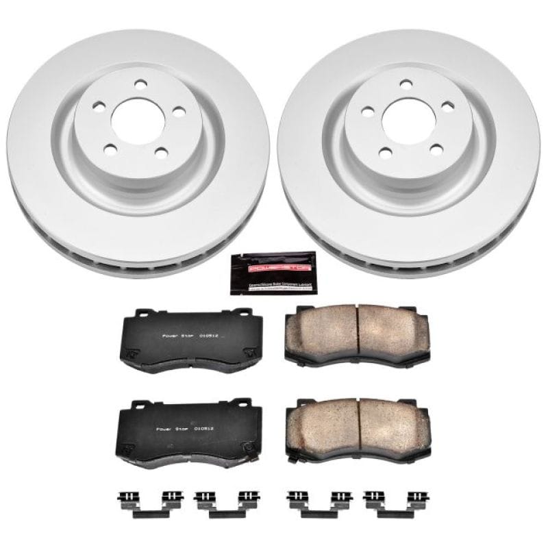 PowerStop — Genuine Geomet Coated Rotor and Low-Dust Ceramic Brake Pad Kit