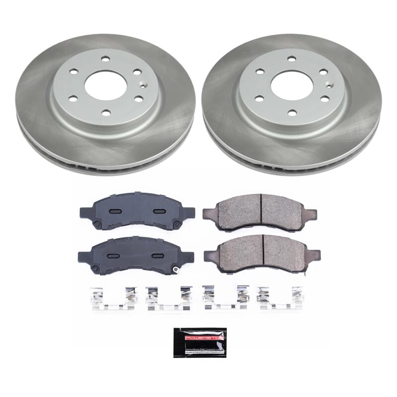 PowerStop — Semi-Coated Rotor and Low-Dust Ceramic Brake Pad Kit