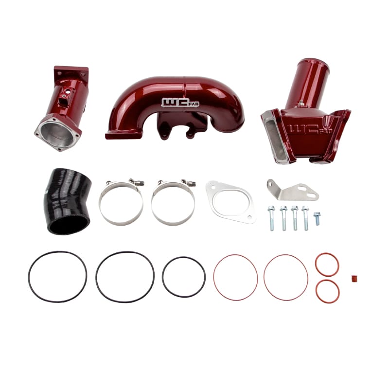 Wehrli — Y-Bridge Kit, 3in., 2007.5-2010 Duramax LMM, WCFab Red