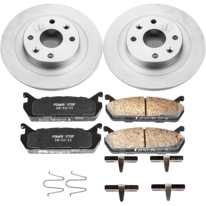 PowerStop — Genuine Geomet Coated Rotor and Low-Dust Ceramic Brake Pad Kit