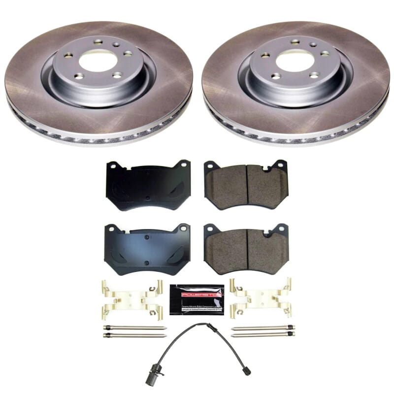 PowerStop — Semi-Coated Rotor and Low-Dust Ceramic Brake Pad Kit