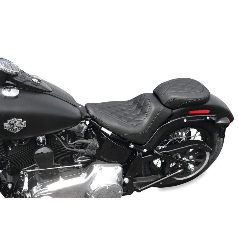 Mustang Motorcycle — Mustang 11-13 Harley Blackline, 12-17 Slim,Slim S Wide Tripper Solo Seat Diamond Stitch - Black