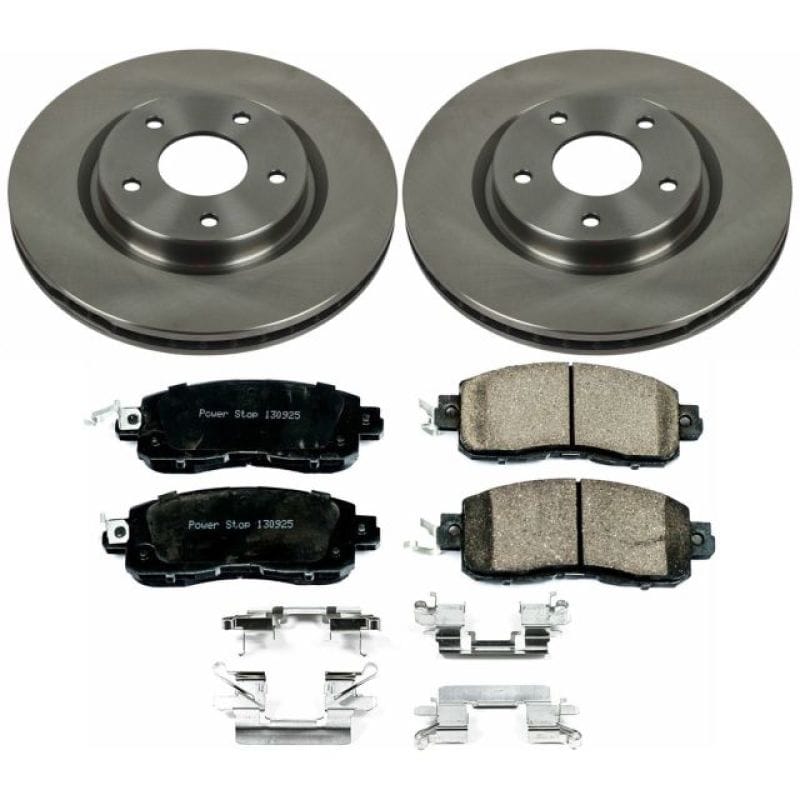 PowerStop — OE Stock Replacement Low-Dust Ceramic Brake Pad and Rotor Kit
