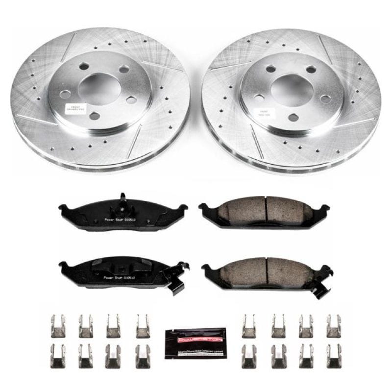 PowerStop — Z23 Daily Driver Carbon-Fiber Ceramic Brake Pad and Drilled & Slotted Rotor Kit
