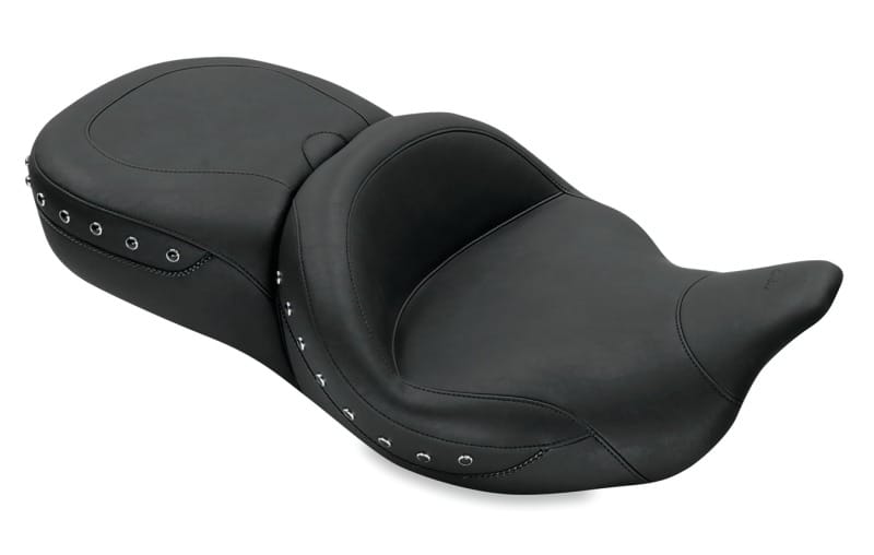 Mustang Motorcycle — Mustang 08-21 Harley Electra Glide,Rd Glide,Rd King,Str Glide Super Tour 1PC Seat Blk Pearls - Black