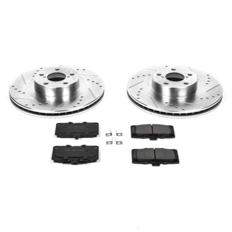 PowerStop — Z23 Daily Driver Carbon-Fiber Ceramic Brake Pad and Drilled & Slotted Rotor Kit
