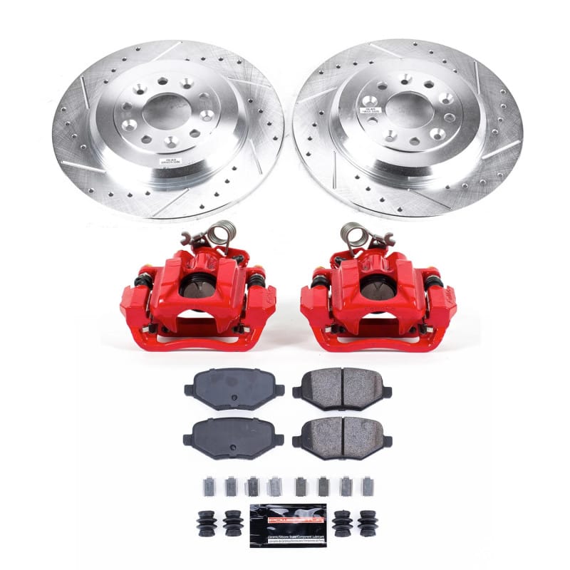PowerStop — Z23 Daily Driver Carbon-Fiber Ceramic Pads Drilled & Slotted Rotor & Caliper Kit