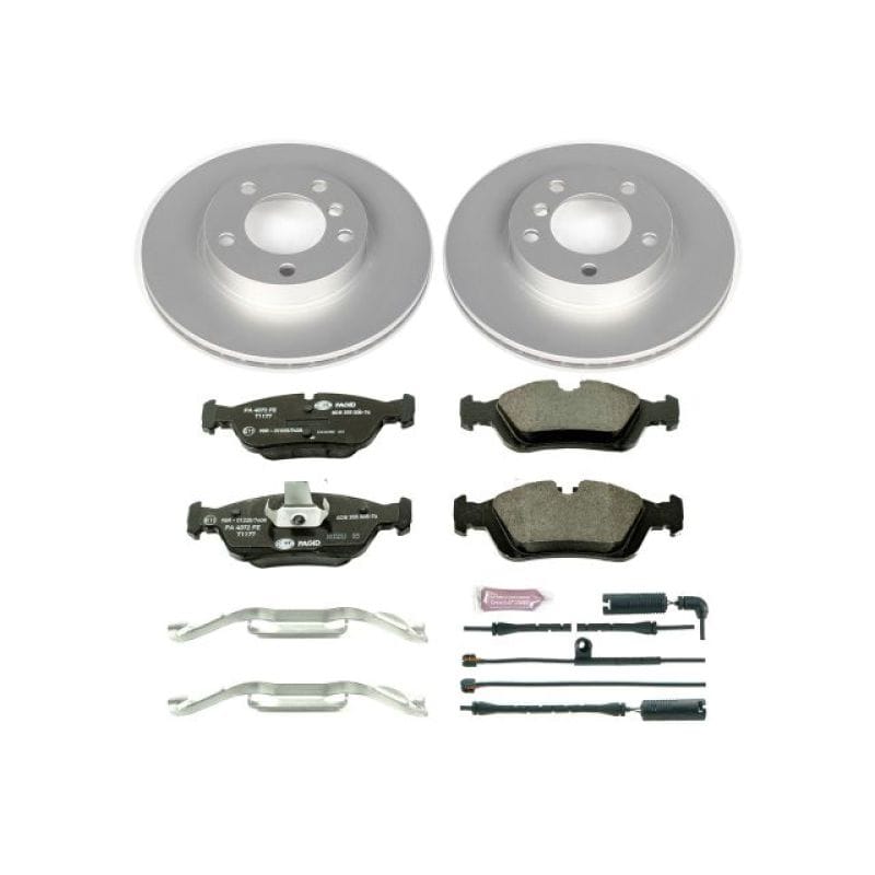 PowerStop — Genuine Geomet Coated Rotors, ECE-R90 Brake Pads + Hardware Kit