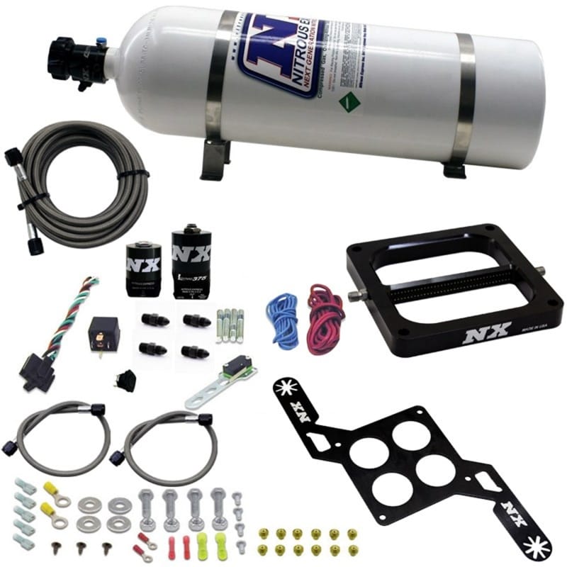 Nitrous Express — 4500 RNC Conventional Plate System w/ .375" Solenoid w/ 15lb Bottle
Nitrous Oxide Injection System Kit