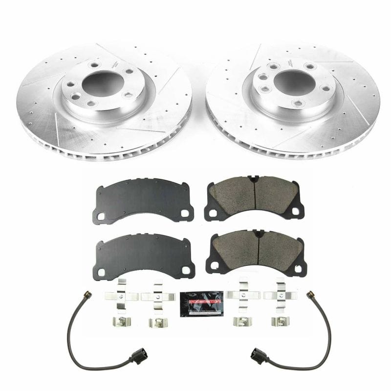 PowerStop — Z23 Daily Driver Carbon-Fiber Ceramic Brake Pad and Drilled & Slotted Rotor Kit