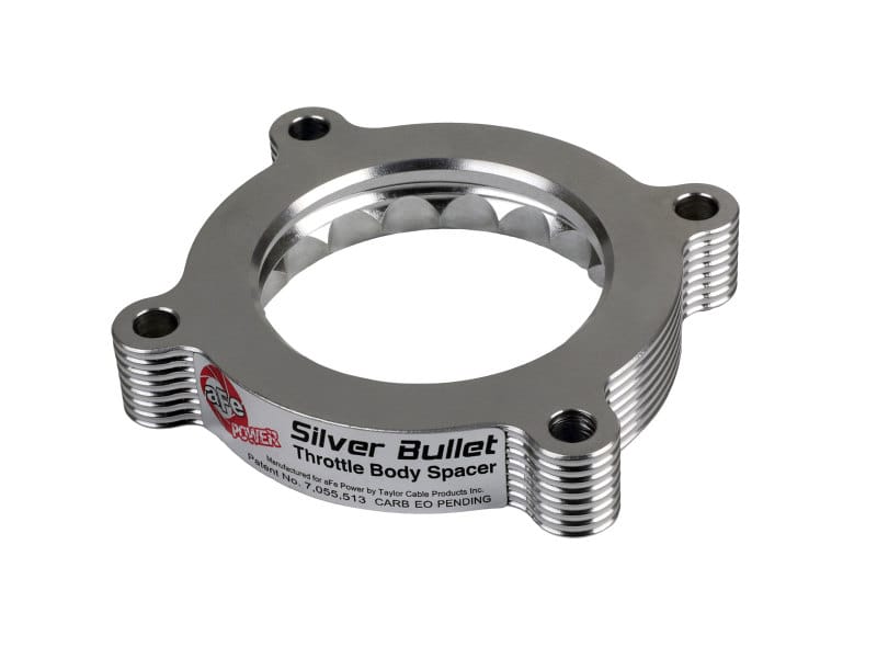 aFe — aFe 11-14 Ford Mustang/ 11-14 Ford F-150 V6 3.7L Silver Bullet Throttle Body Spacer - Silver
Throttle Body Spacer