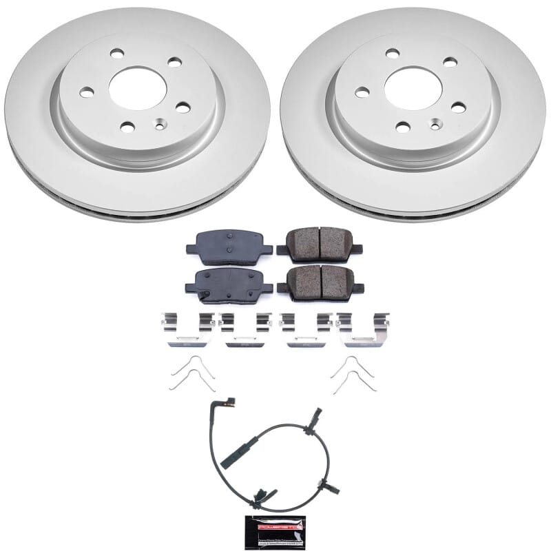 PowerStop — Genuine Geomet Coated Rotor and Low-Dust Ceramic Brake Pad Kit