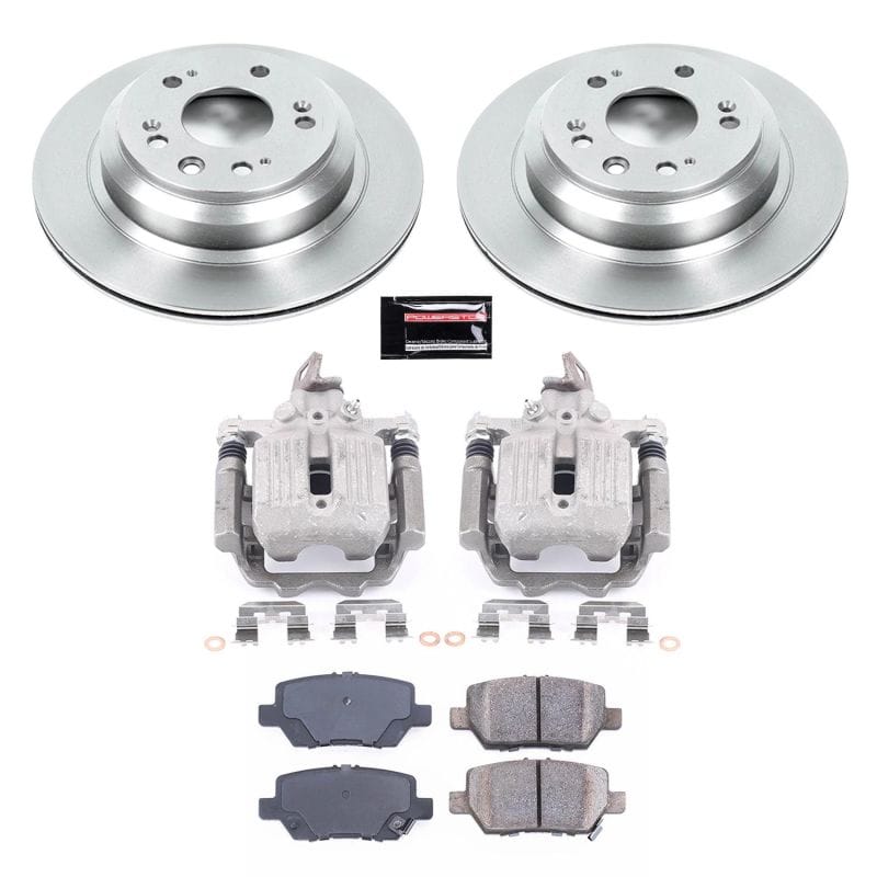 PowerStop — OE Stock Replacement Low-Dust Ceramic Brake Pad, Rotor and Caliper Kit