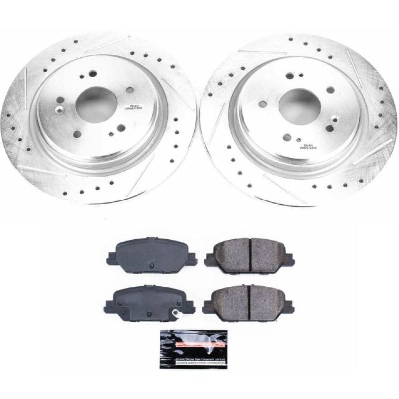 PowerStop — Z23 Daily Driver Carbon-Fiber Ceramic Brake Pad and Drilled & Slotted Rotor Kit