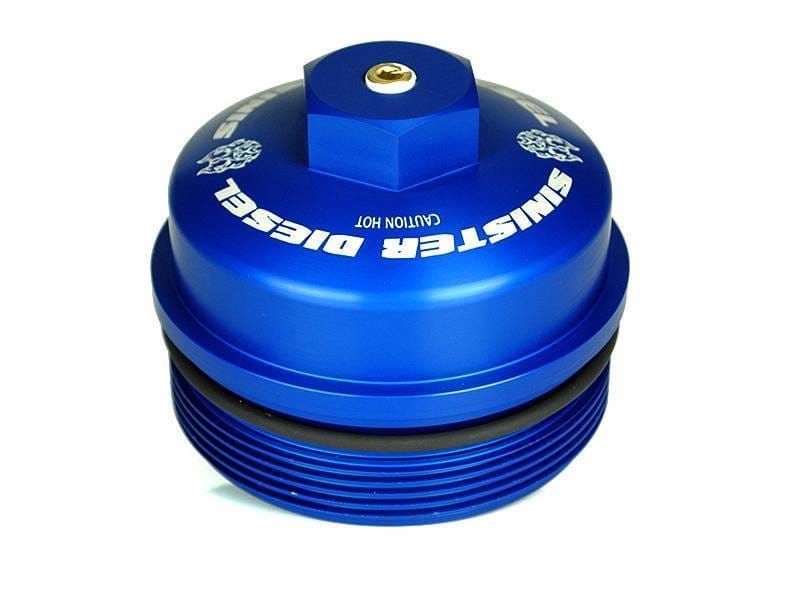 Sinister Diesel — Oil Filter Cap for 2003-2010 Ford Powerstroke 6.0L/6.4L