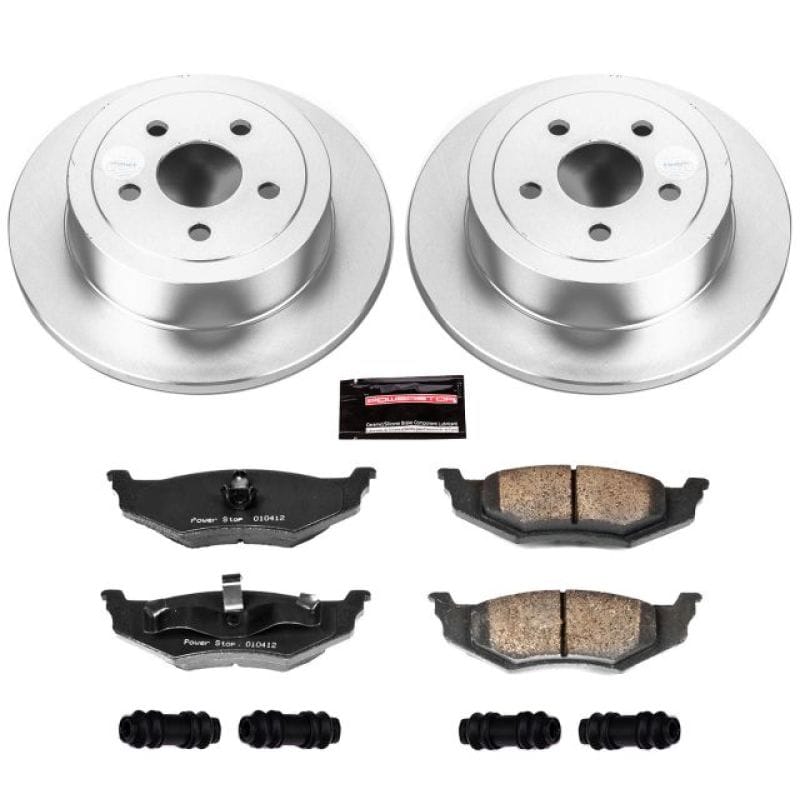 PowerStop — Genuine Geomet Coated Rotor and Low-Dust Ceramic Brake Pad Kit
