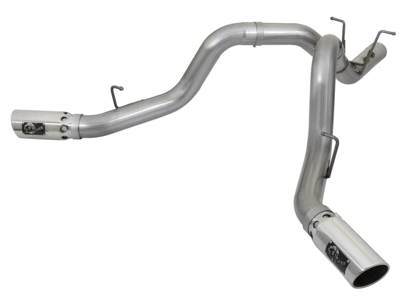 aFe — aFe Large Bore-HD 4in 409-SS DPF-Back Exhaust w/Dual Polished Tips 2017 GM Duramax V8-6.6L (td) L5P
DPF-Back Exhaust