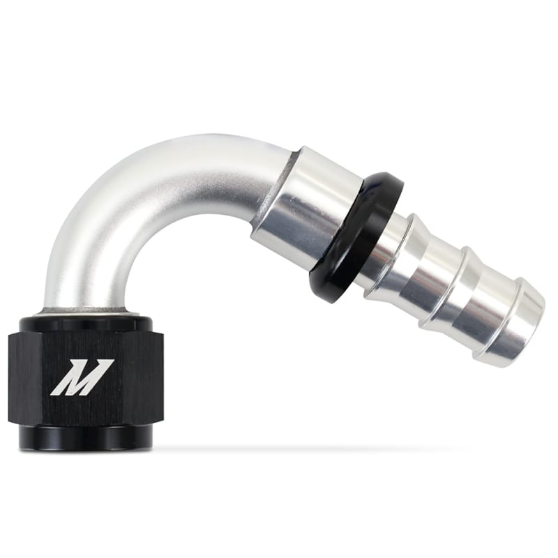 Mishimoto — Push-Lock Fitting, -10AN, 120-Degree