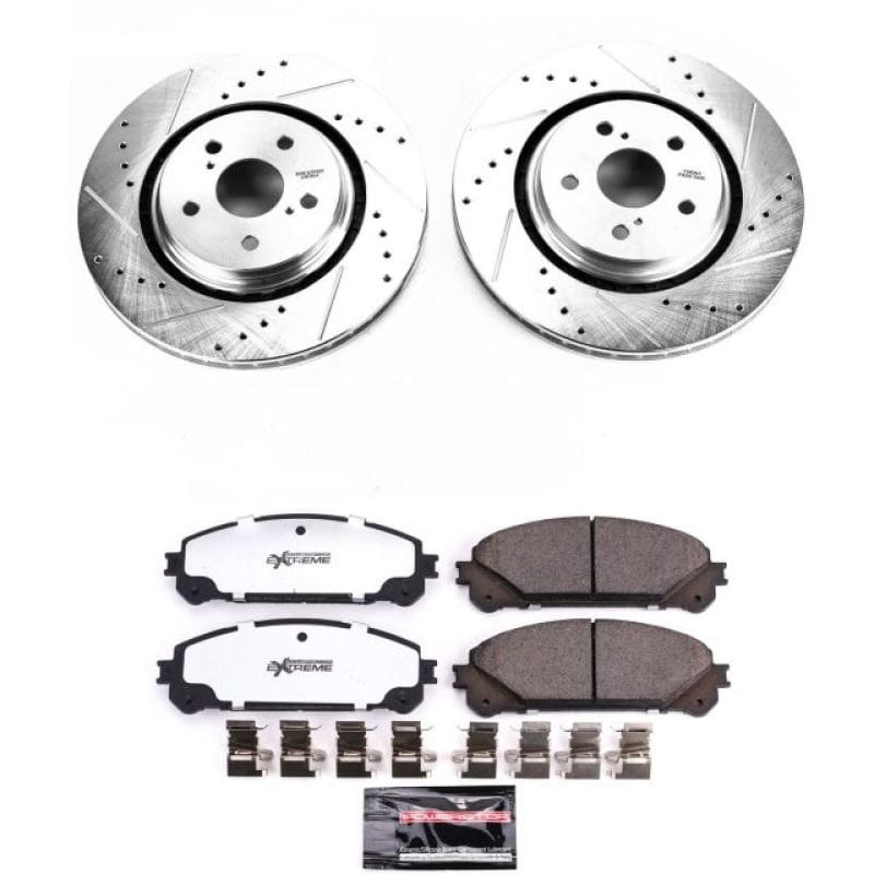 PowerStop — Z36 Truck and SUV Carbon-Fiber Ceramic Brake Pad and Drilled & Slotted Rotor Kit