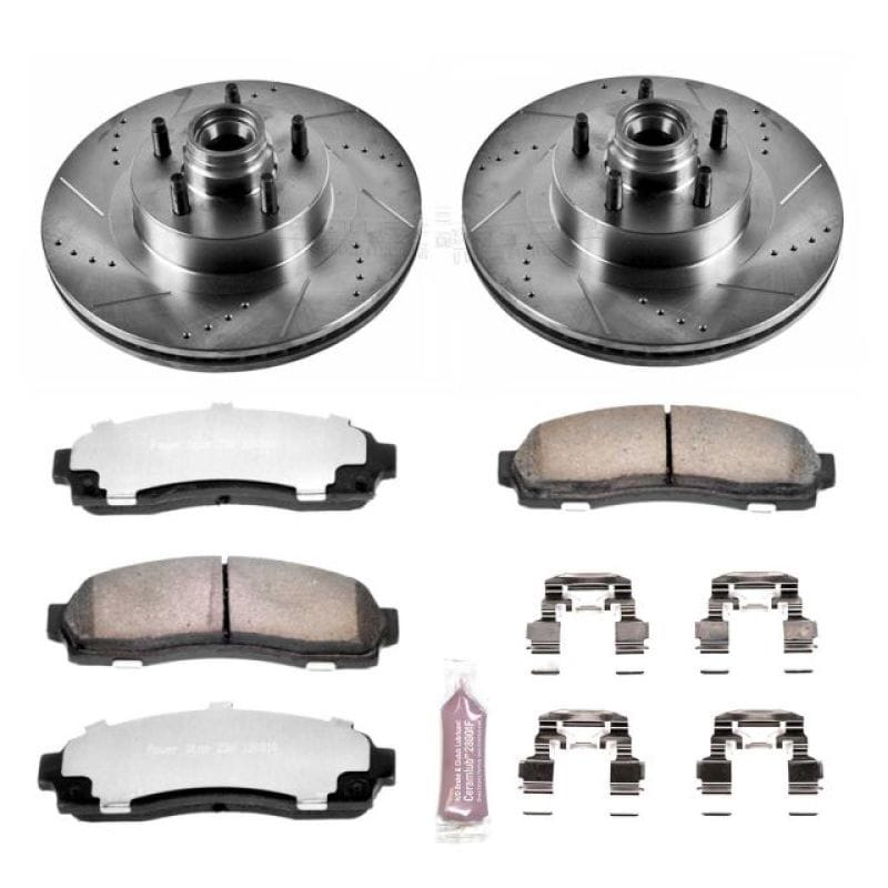 PowerStop — Z36 Truck and SUV Carbon-Fiber Ceramic Brake Pad and Drilled & Slotted Rotor Kit