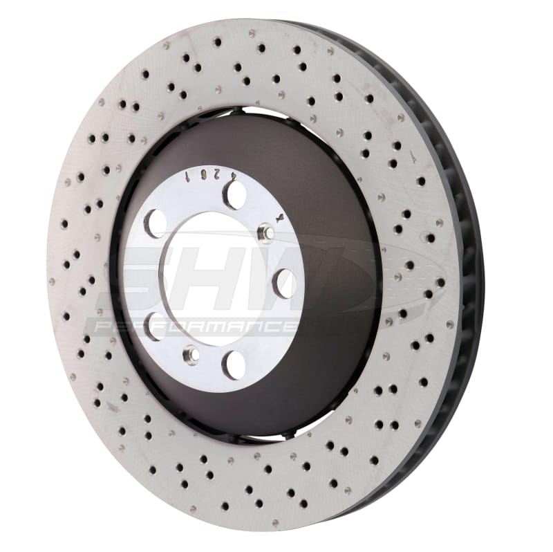 SHW Performance — SHW 14-19 Porsche 911 GT3 4.0L w/o Ceramic Brake Right Front Drill-Dimp LW Brake Rotor (99135140681)