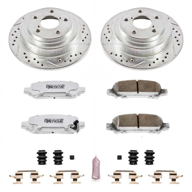 PowerStop — Z26 Street Performance Ceramic Brake Pad and Drilled & Slotted Rotor Kit