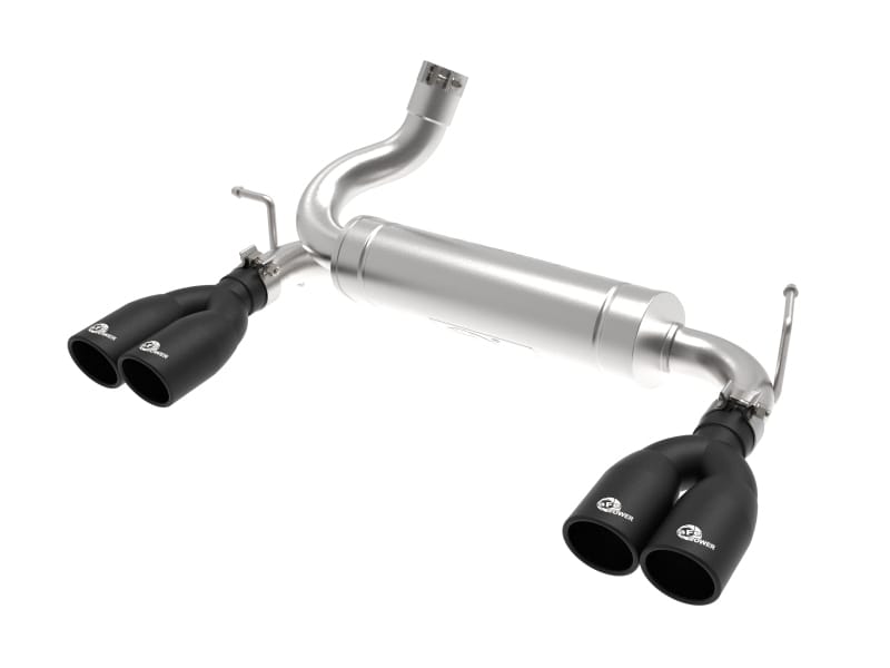 aFe — Vulcan Series 2-1/2 IN 304 Stainless Steel Axle-Back Exhaust System Black