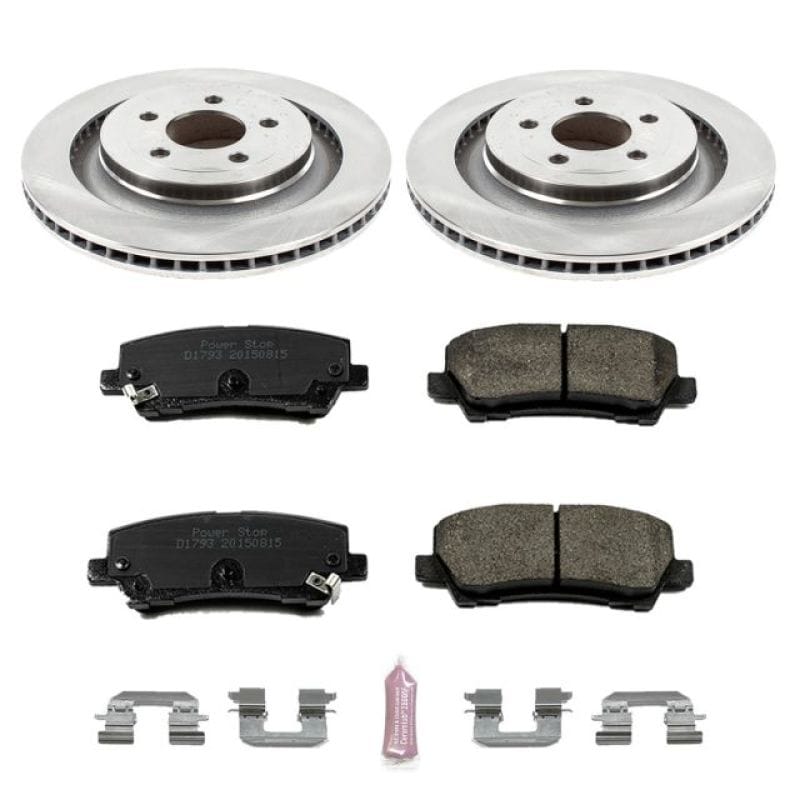 PowerStop — OE Stock Replacement Low-Dust Ceramic Brake Pad and Rotor Kit