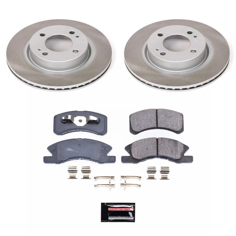 PowerStop — Semi-Coated Rotor and Low-Dust Ceramic Brake Pad Kit