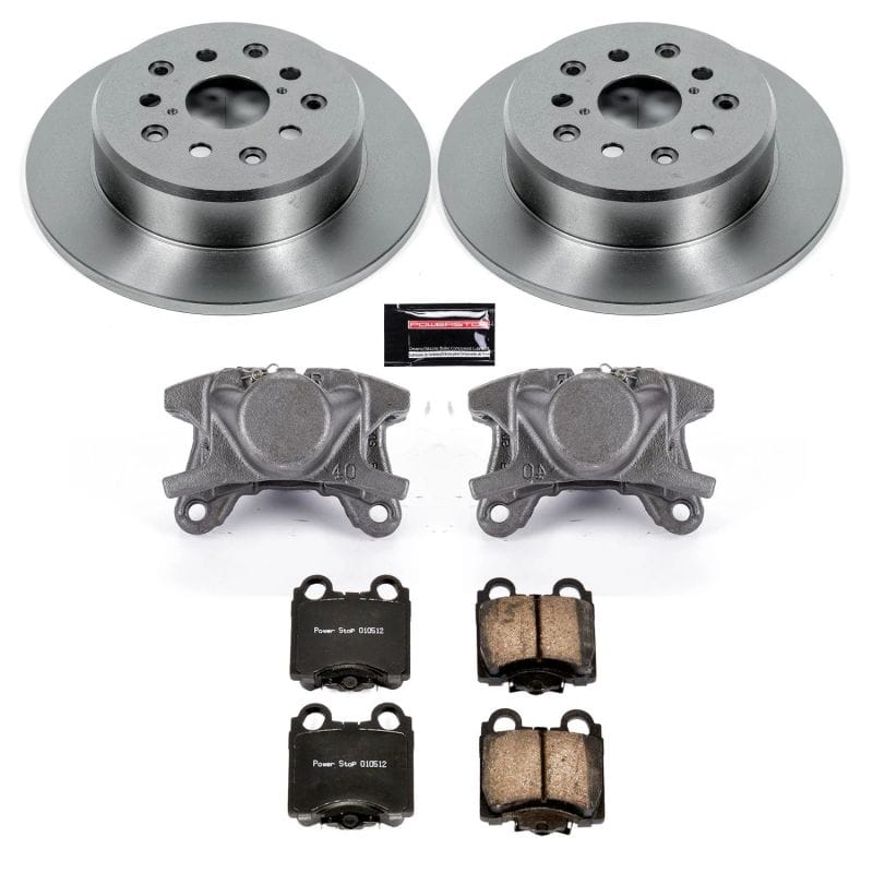 PowerStop — OE Stock Replacement Low-Dust Ceramic Brake Pad, Rotor and Caliper Kit