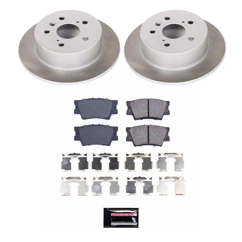 PowerStop — Semi-Coated Rotor and Low-Dust Ceramic Brake Pad Kit