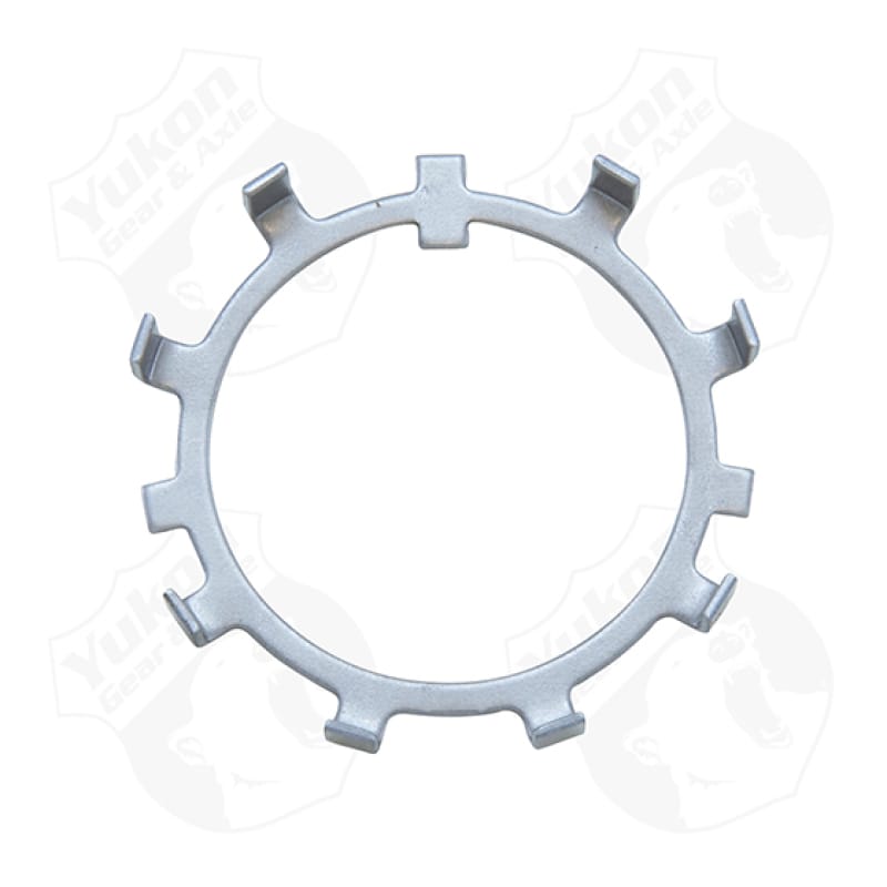 Yukon Gear & Axle — Spindle nut retainer; 2.030in. I.D.; 8 bent over tabs.
Spindle nut retainer, 2.030" I.D., 8 bent over tabs.