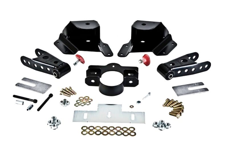 Belltech — 3" Drop Leaf Spring Shackle & Hanger Kit (Front Hanger/Rear Shackle)
SHACKLE & HANGER KIT | 3 INCH DROP - 6515