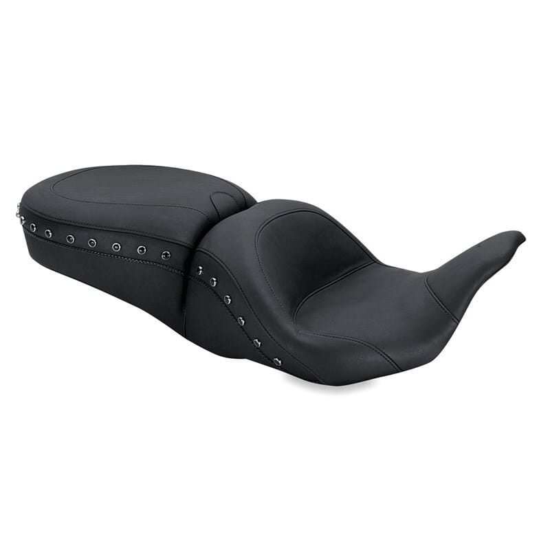 Mustang Motorcycle — Mustang 08-21 Harley Electra Glide,Rd Glide,Rd King Str Glide Lowdown 1PC Seat Black Pearls - Black