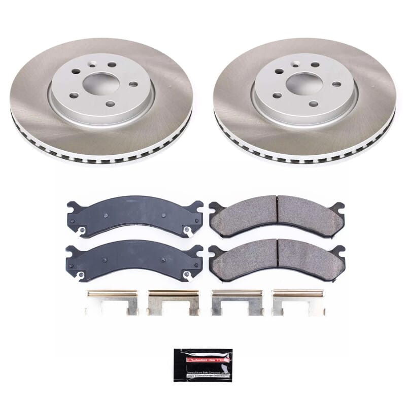 PowerStop — Semi-Coated Rotor and Low-Dust Ceramic Brake Pad Kit