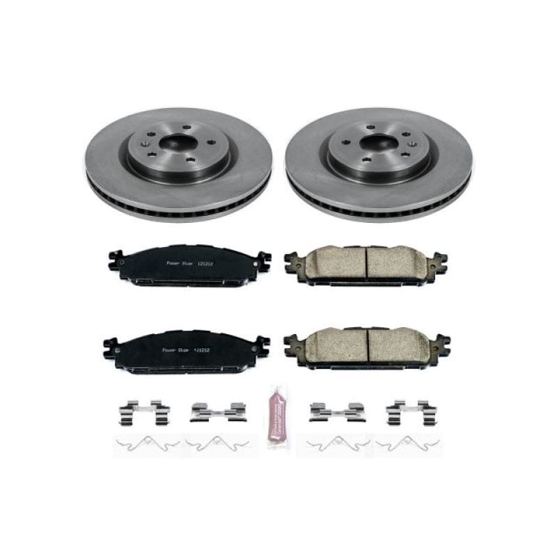 PowerStop — OE Stock Replacement Low-Dust Ceramic Brake Pad and Rotor Kit