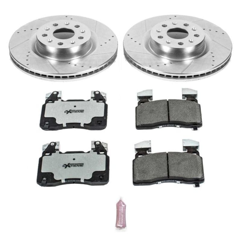 PowerStop — Z26 Street Performance Ceramic Brake Pad and Drilled & Slotted Rotor Kit