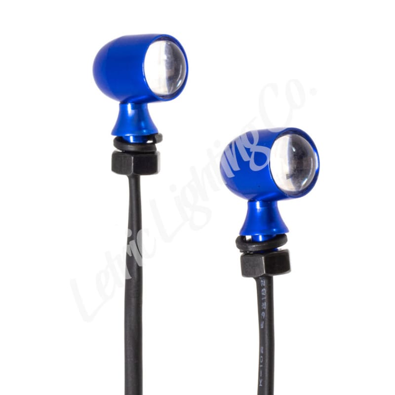 Letric Lighting — Letric Lighting 12mm Mini Red Running Light Red Turn Signal - Blue Anodized