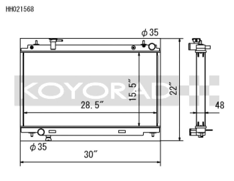 Koyo — Koyorad HH021568 Racing All Aluminum Radiator