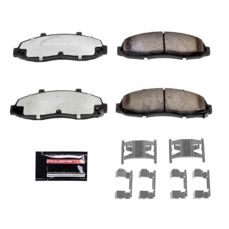 PowerStop — PowerStop - Z36 Truck and SUV Carbon-Fiber Ceramic Brake Pads with Hardware Kit
