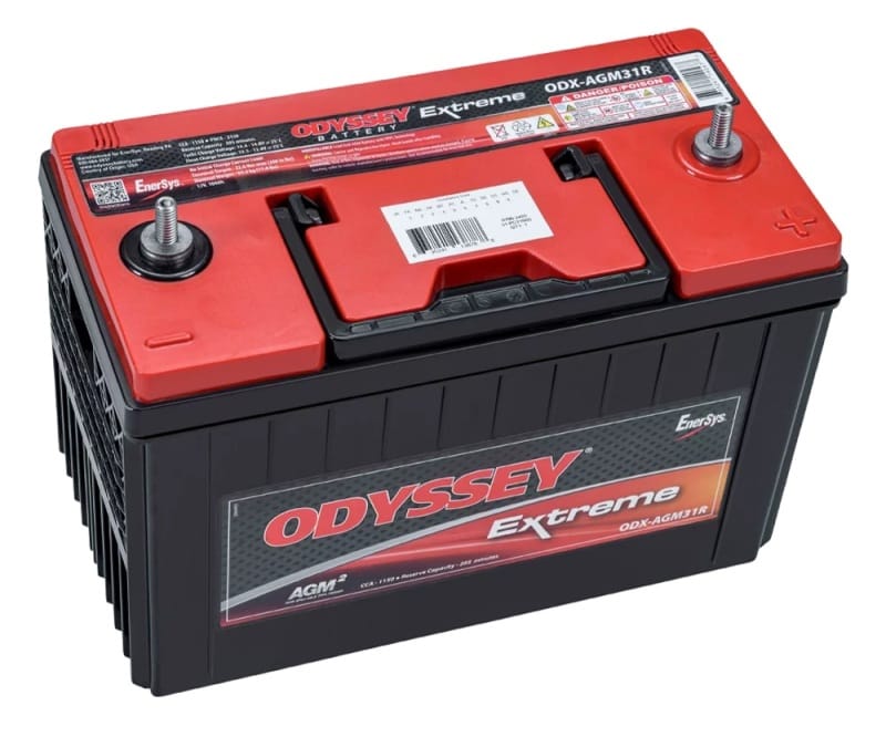 Odyssey Battery — battery, h-d truck, Odyssey ODX-AGM31R, group 31T AGM, reverse term, stud post