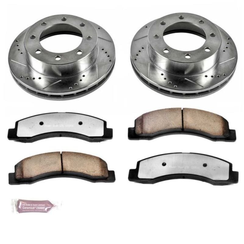 PowerStop — Z36 Truck and SUV Carbon-Fiber Ceramic Brake Pad and Drilled & Slotted Rotor Kit