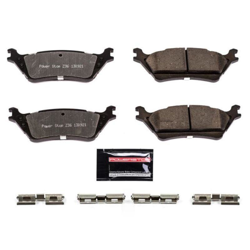 PowerStop — PowerStop - Z36 Truck and SUV Carbon-Fiber Ceramic Brake Pads with Hardware Kit