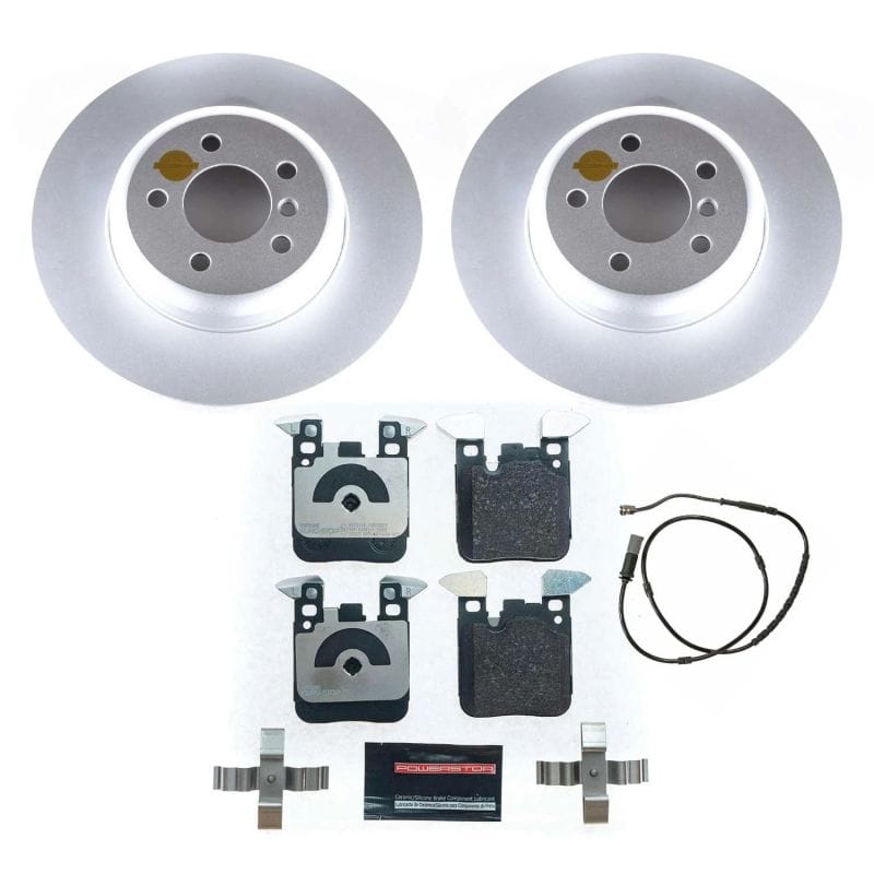 PowerStop — Genuine Geomet Coated Rotors, ECE-R90 Brake Pads + Hardware Kit