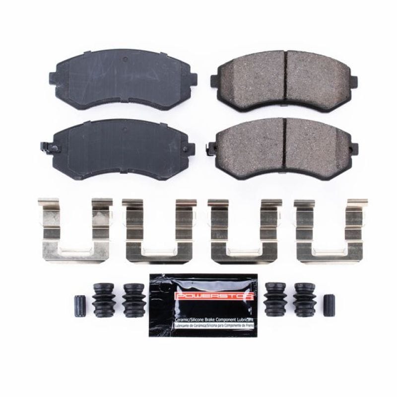 PowerStop — PowerStop - Z23 Daily Driver Carbon-Fiber Ceramic Brake Pads with Hardware Kit
