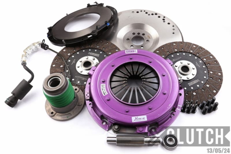 XCLUTCH — Clutch Kit Inc Flywheel + HRB; 10  1/2" Twin Solid Organic Discs